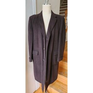 Vintage 1949 Browning King & Co Polo Coat 100% Cashmere  Long  Overcoat ~42/43